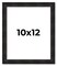 10x12 Thin Barnwood Picture Frame with UV-Resistant Acrylic & Acid Free Backing, Available in 2 Paint Finishes - Grey and Black